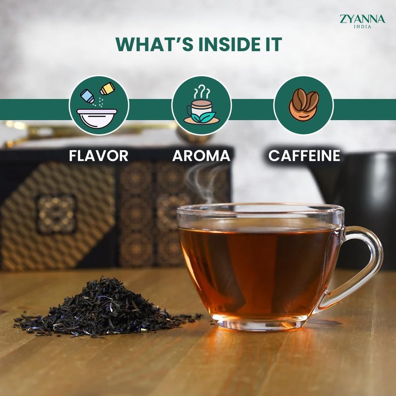 Zyanna Cream Earl Grey Black Tea | Premium Black Tea (3.53 Ounce Bag /50 cups) Citrus Bergamot Oil, Vanilla Flavor | Natural Caffeine | Smooth Lady Crème Aromatic Loose Leaf Bags - Hot Iced Kombucha