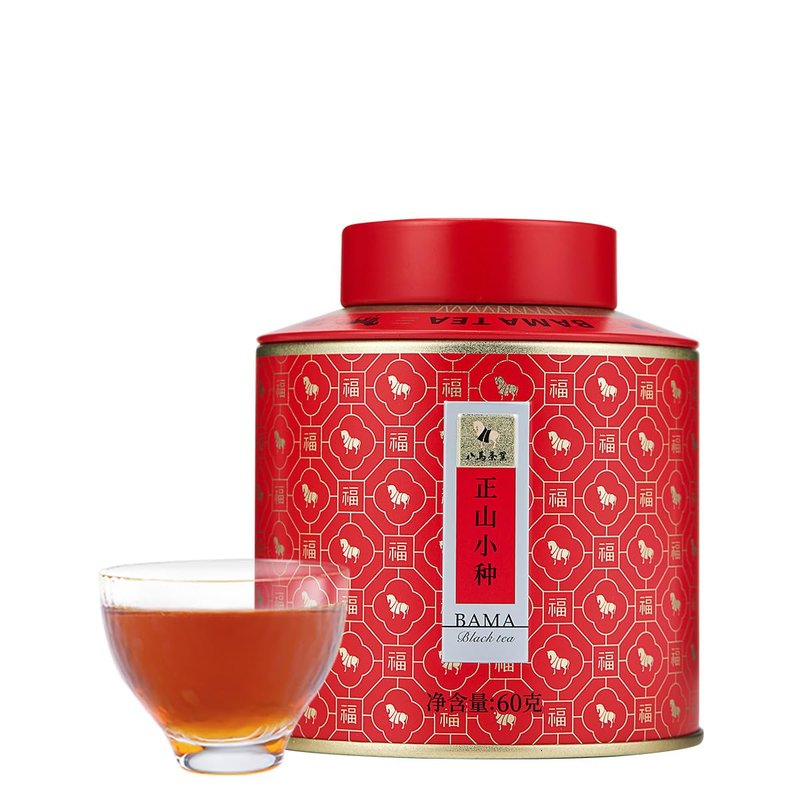 BAMATEA Premium Unsmoked Lapsang Souchong Tea Loose Leaf - Traditional Zhengshan Xiaozhong Black Tea for Gifting, 2.12oz Airtight Canister