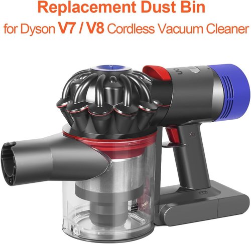 Dyson Dust Bin Replacement Parts - Clear Canister for V7, V8, SV10, SV11 Vacuum Cleaners | Part No. 967699-01