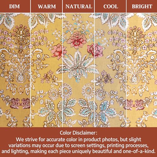 Reusable 100% Cotton Cloth Napkins Set of 4, 20x20 Inch Floral Table Linens