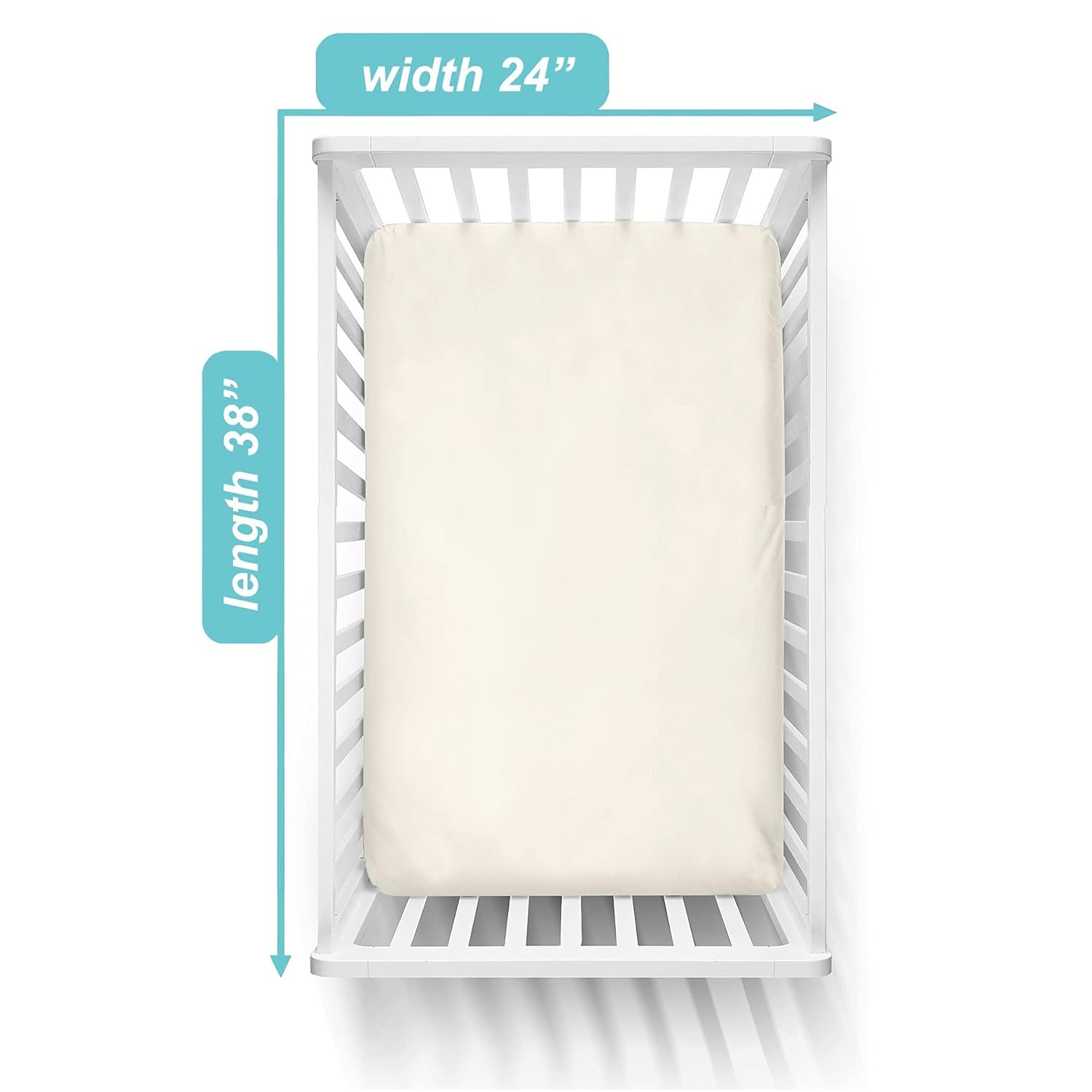 American Baby Company 3 Pack Mini Crib Sheets - 100% Natural Cotton, Soft & Breathable, 38" x 24", Beige