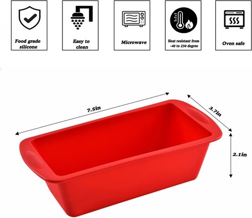 AVIDON Silicone Baking Pans Set - Nonstick Bakeware with Loaf, Muffin, and Cake Pans | 4-Piece Set