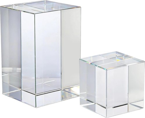 K9 Crystal | Genuine Blank Blocks for Inner Laser Engraving - High Clarity, Rectangular & Cube Sizes
