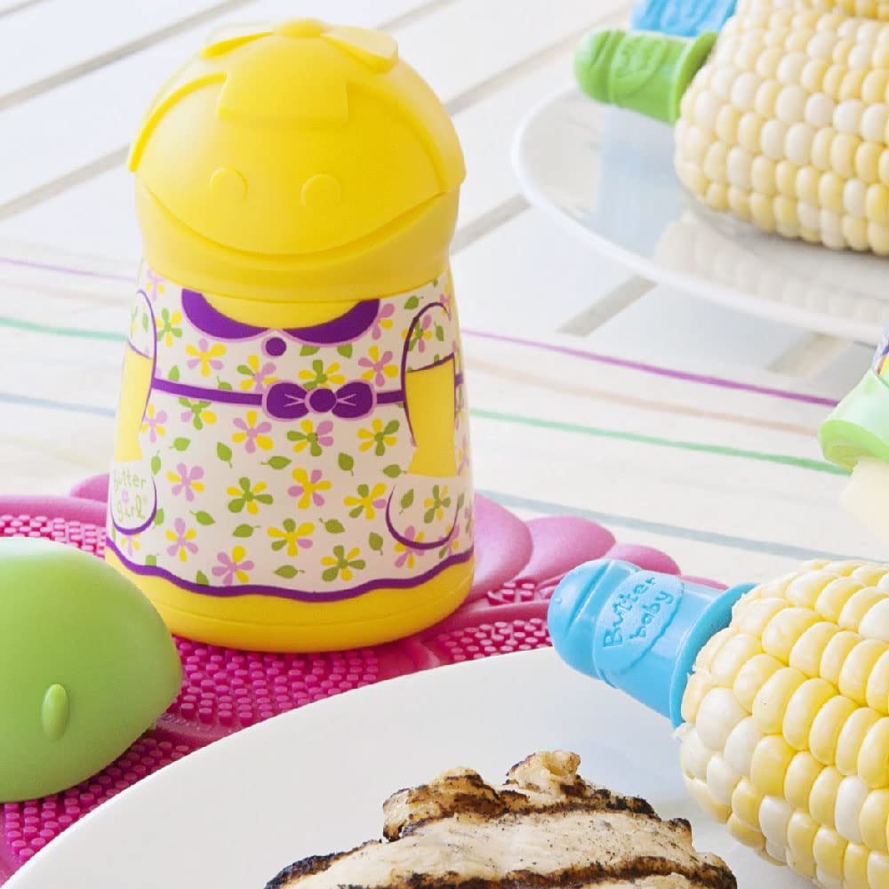 Talisman Designs Girl Keeper & Spreader | Fun & Functional in The Kitchen | Butter Girl for Corn on the Cob | Corn Butter, Spreader | Butter Stick Holder | Yellow