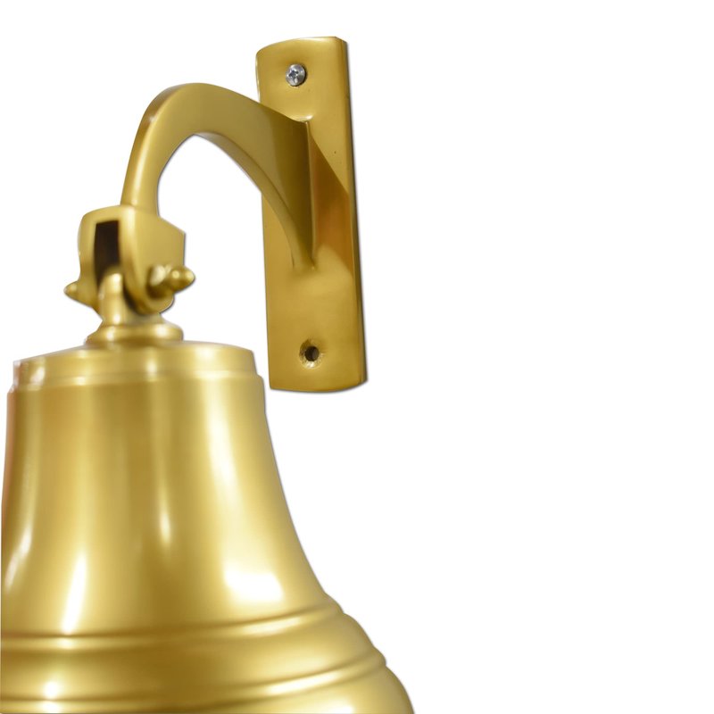 7" Sleigh Bell - Large Brass Ship Bell, Wall Mounted Hanging Nautical Dinner Christmas Service Craft Farmhouse Maritime Church Pirate House