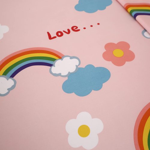 SDY 4PCS Rainbow Bedding Sheet Set,Twin Size Cute Pink Unicorn Sheets Set Included 1 Deep Pocket Fitted Sheet+1 Top Flat Sheet+2 Pillowcases for Kids Girls Toddler…