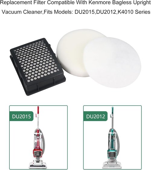 Kenmore Replacement Vacuum Filter - 2 HEPA & 4 Foam Filters for DU2015, DU2012, K4010 Models