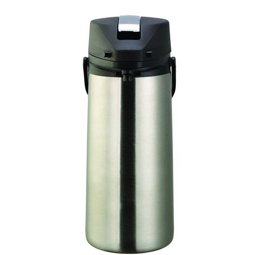 Ideal Settings 213020001 Airpot, Stainless Steel Lined, 3 Liter, Stainless/Black