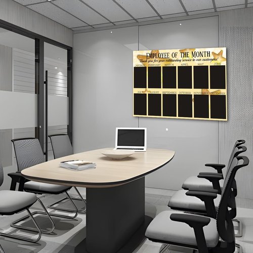 IGDXKOP Office Employee of The Month,best Star Employee Photo Display Poster (2) Canvas Wall Art Poster Print Office Bedroom Bedroom Aesthetic Poster 24x16inch(60x40cm) Frame-style-1