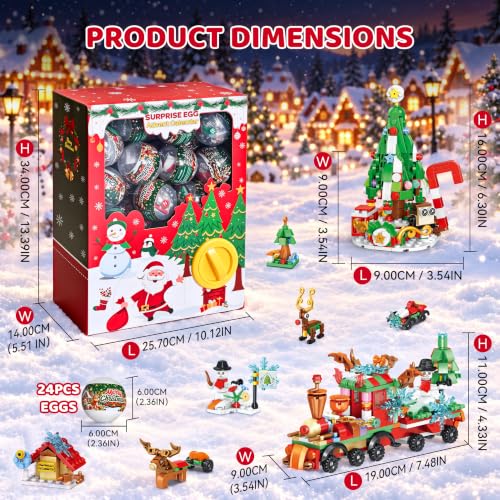 MAGTHIC 2026 Christmas Advent Calendar Capsule Vending Machine – 24 Buildable Surprises