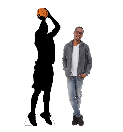 Cardboard People Baskeball Player Shooting Silhouette Life Size Cardboard Cutout Standup