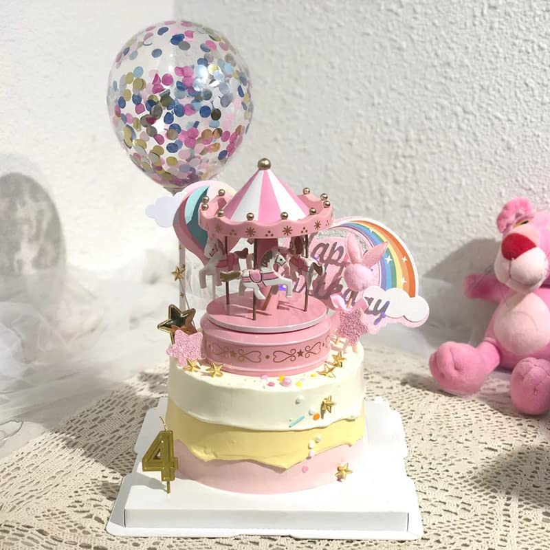 Carousel Music Box Pink Decorative Keepsake Gift for Birthdays and Weddings