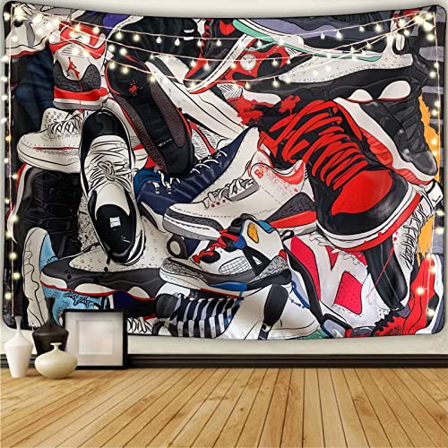 Sneakerhead Wall Tapestry - Aesthetic Shoe Room Decor (35" x 47")