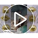 Set of 5 Small Decorative Gold Brass Wall Mirrors, Assorted Geometric Shapes