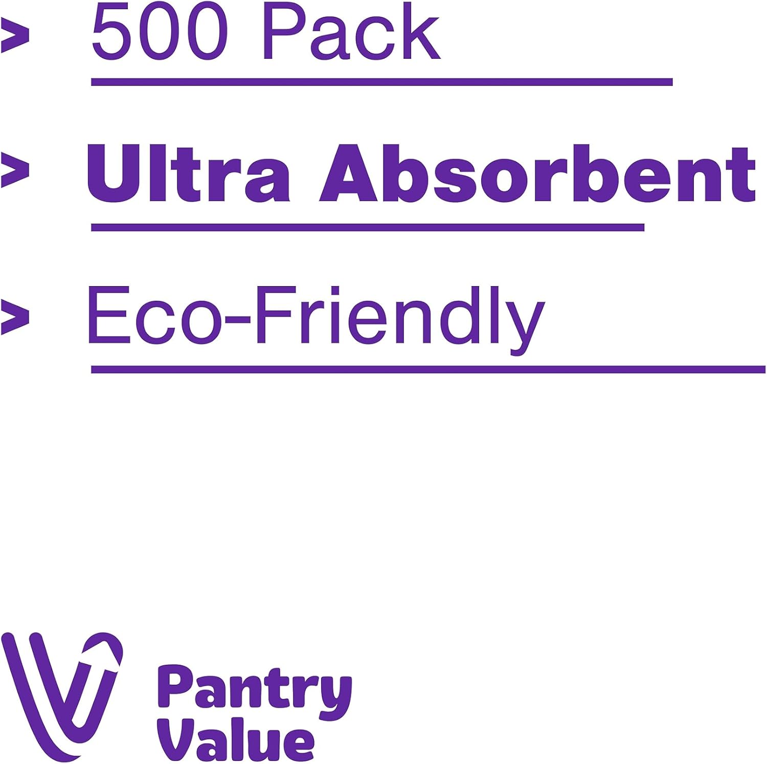 Pantry Value White Lunch Napkins | 500 Count 1-Ply Absorbent Disposable Paper - Perfect for Events & Everyday Use
