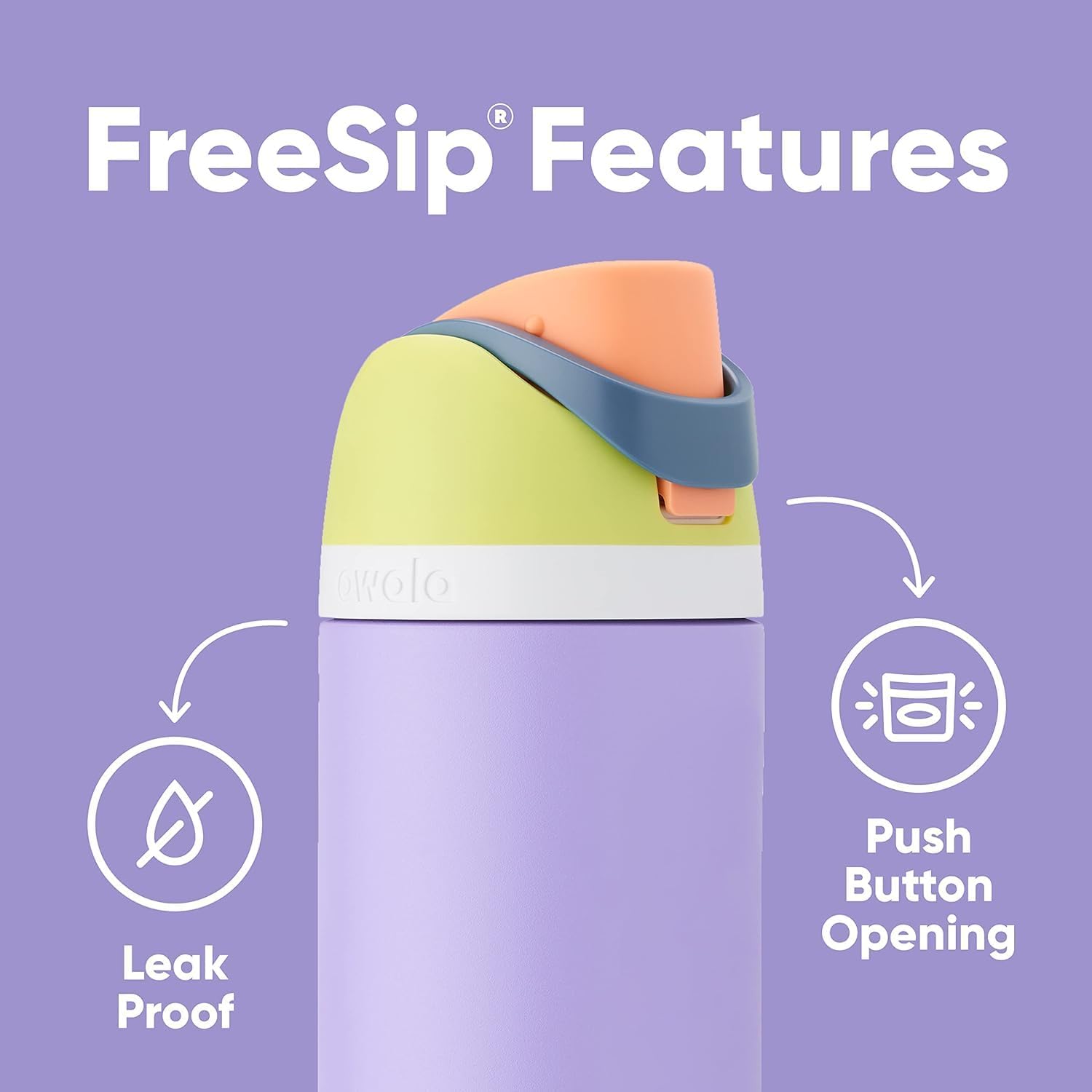 Owala FreeSip Insulated Stainless Steel Water Bottle - BPA-Free, 40 oz, Surfs Edge | Ideal for Sports & Travel
