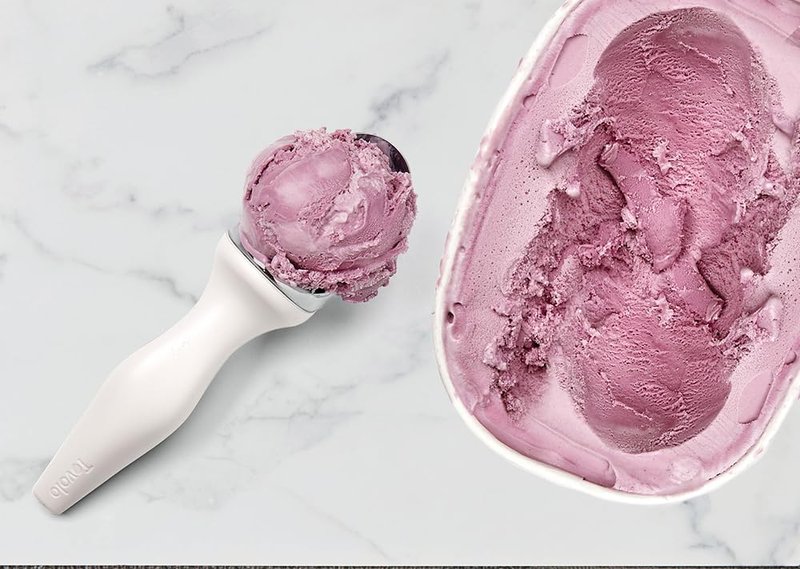 Tovolo Tilt Up Ice Cream Scoop, Ergonomic Handle, Dishwasher Safe, White, 1 EA (80-5217)