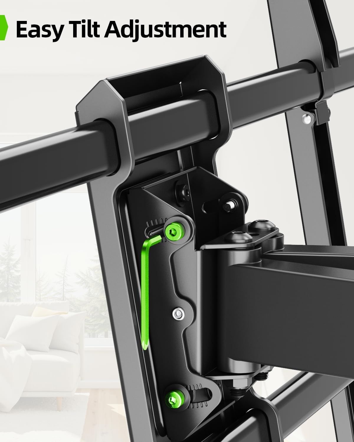 USX MOUNT Heavy Duty Full Motion TV Wall Mount - Fits 60-120 Inch TVs, Holds 220lbs, Max VESA 900x600mm