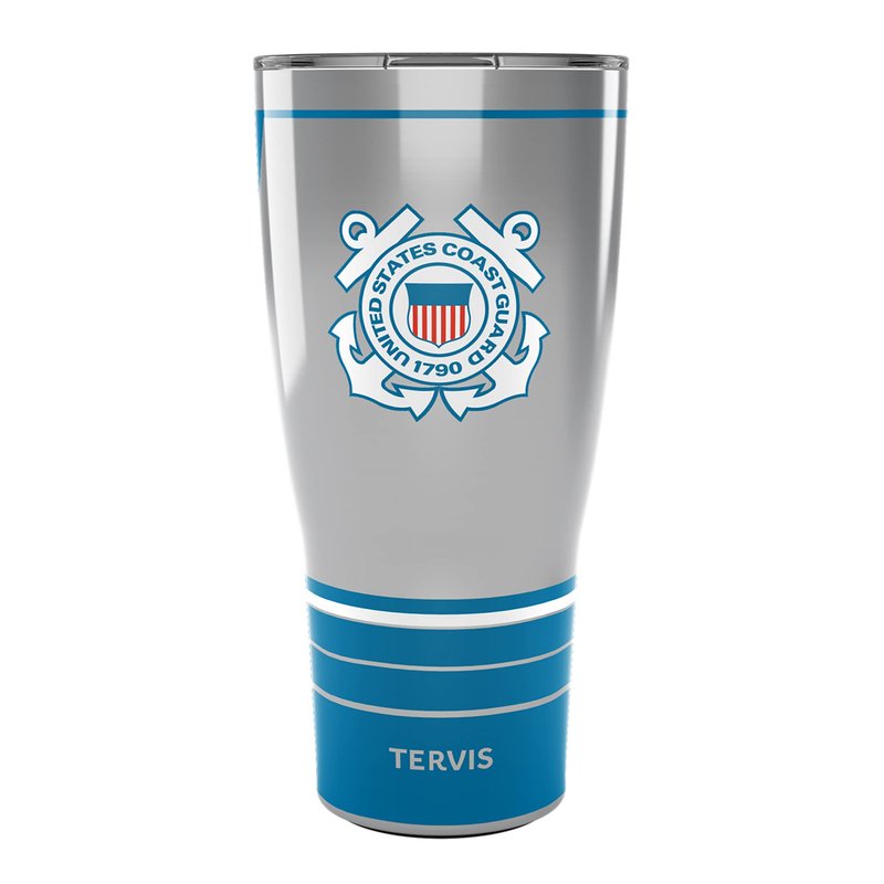 Tervis Traveler Coast Guard Forever Proud Triple Walled Insulated Tumbler Travel Cup Keeps Drinks Cold & Hot, 30oz, Stainless Steel