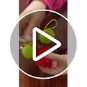 Lime Green Furry Christmas Balls Ornaments with Santa Hat - 6 Pack (Chewarelly) Lime Green Santa Hat – 6