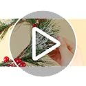 Mini Christmas Wreaths for Cabinets - Black and White, 6 Pack, 10-Inch
