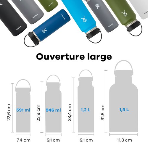 Hydro Flask Wide Mouth Bottle with Flex Cap, Seagrass, 32 oz
