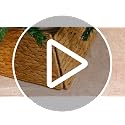 Lanpn 17 Inch Brown Rattan Christmas Tree Collar Square Woven Wicker Skirt