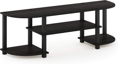 Furinno Wide TV Entertainment Center - Stylish Espresso/Black Finish for Modern Living Rooms