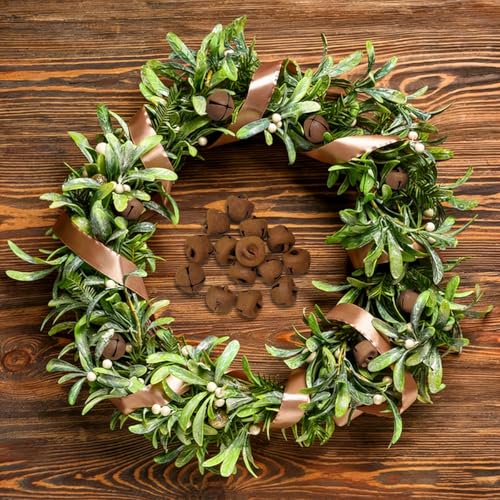 90-Piece Rustic Metal Barn Star and Jingle Bell Set for DIY Crafts