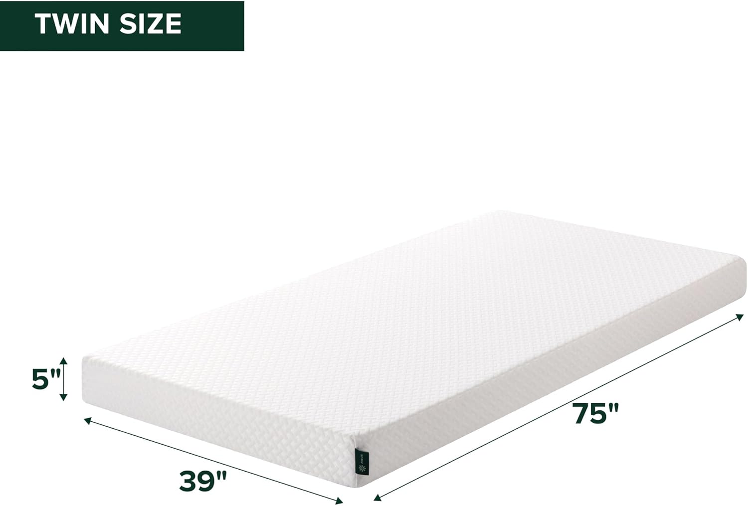 Zinus 5 Inch Twin Memory Foam Mattress - Cooling Comfort, Medium Feel, Fiberglass Free, Certified Safe