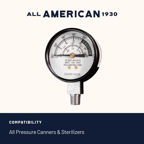 All American 1930 - Pressure Dial Gauge - Easy to Read - Fits All Our Pressure Cookers/Canners