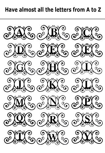 24-Inch Metal Monogram Letter - Wrought Iron Scrolled Wall Decor Sign