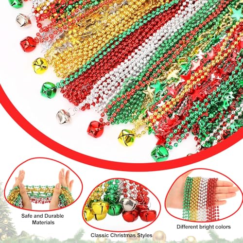 Civaner 300 Pcs Snow Christmas Bead Necklaces Bulk – Gift Idea