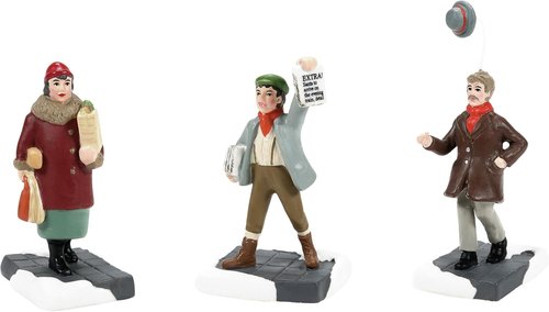 Department 56 Friends And Neighbors Figurine Set - Christmas In The City Village Accessories | Multicolor