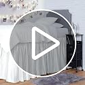 Twin XL Bed Skirt with 32 Inch Drop - Microfiber Dorm Dust Ruffle, White