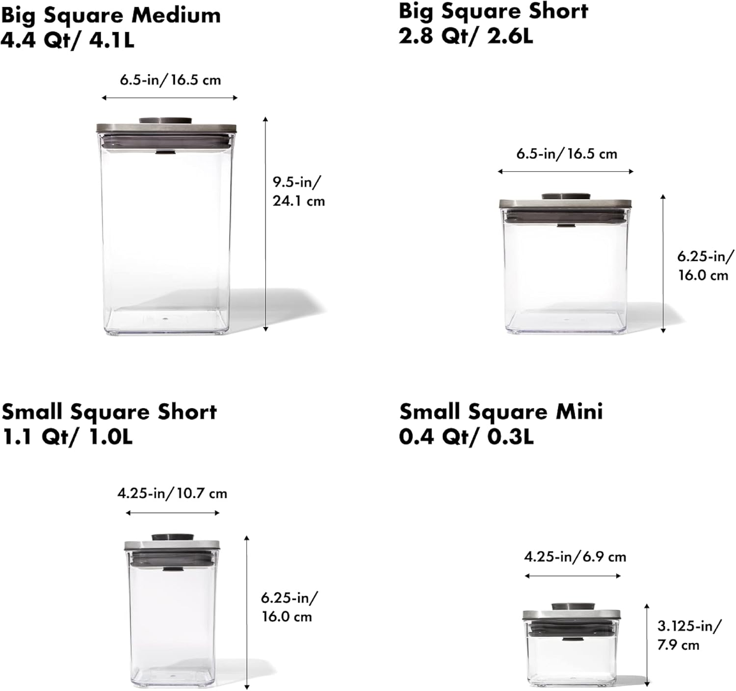 OXO SteeL 12-Piece POP Container Set - Airtight Food Storage Solution for Freshness