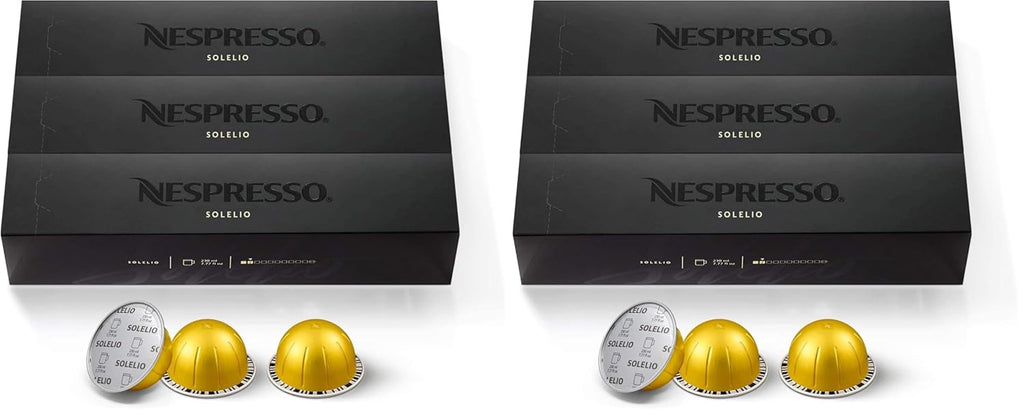 Nespresso Vertuo Capsules - Solelio Mild Roast Coffee Pods | 30-Count, 7.8 oz Brews (Pack of 2)