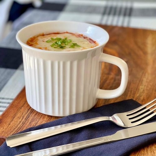 CorningWare 20oz Ceramic Meal Mugs - 2-Pack with BPA-Free Vented Lids | French White Design