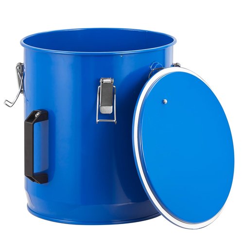 Fryer Grease Bucket 6 Gal, Fryer Oil Bucket with Lid, Oil Disposal Caddy, Coated Carbon Steel Oil Filter Pot with Rust-Proof Coating, Fryer Oil Transport Container with Lock Clips & Filter Bag