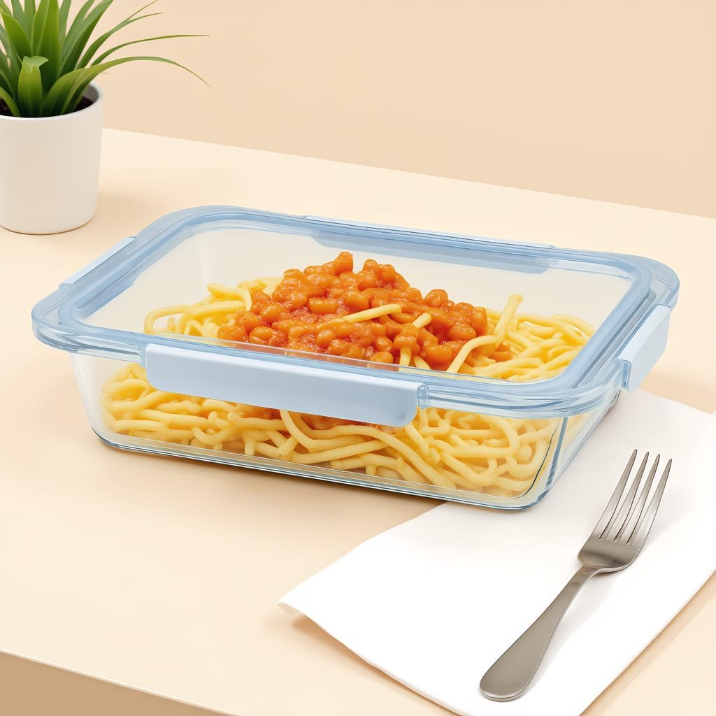 Regine Switzerland 9x13-Inch Deep Glass Bakeware Dish - Airtight Lid for Baking & Meal Prep