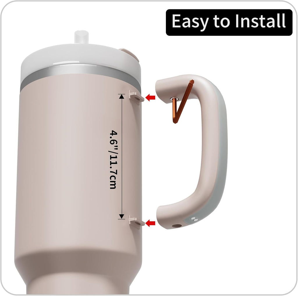 Stanley 40oz/30oz LED Light-Up Tumbler Handle - Comfortable & Stylish Rose Quartz Accessory