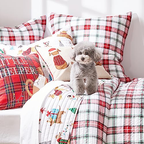 Levtex Home Jingle Paws King Quilt Set - Holiday Reversible Bedding, 102x86 Inches