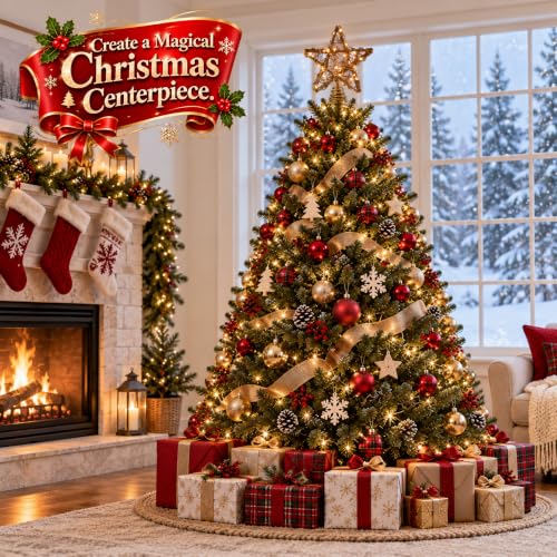 Brown 8 Inch Christmas Tree Topper Star - Rustic Hand-Woven Rattan Xmas Decor