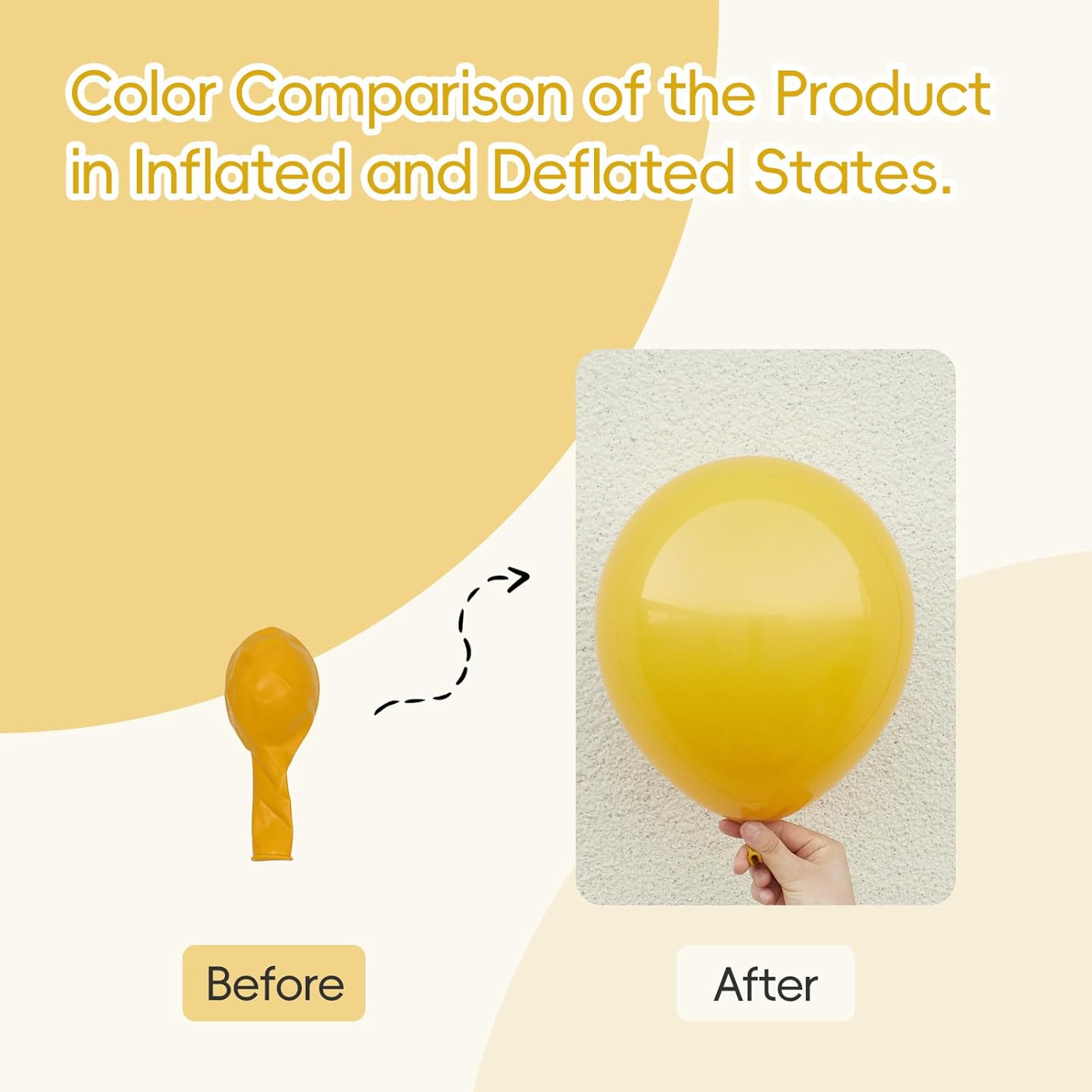 Mustard Yellow Balloons - 12-Inch Latex Party Balloons | 50-Pack for Thanksgiving & Baby Showers