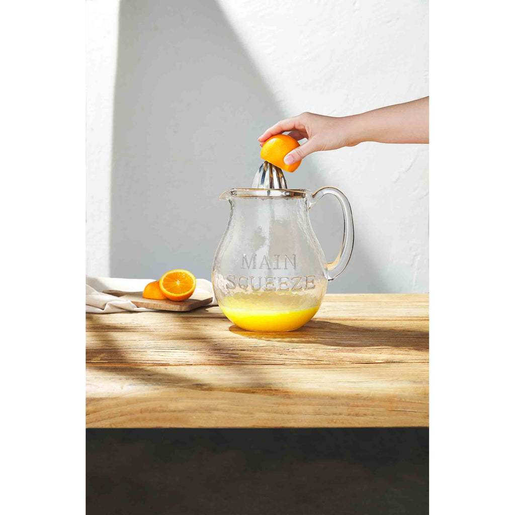 Mud Pie Main Squeeze Pitcher and Juice Squeezer, Clear, 7 1/2" x 8 3/4"