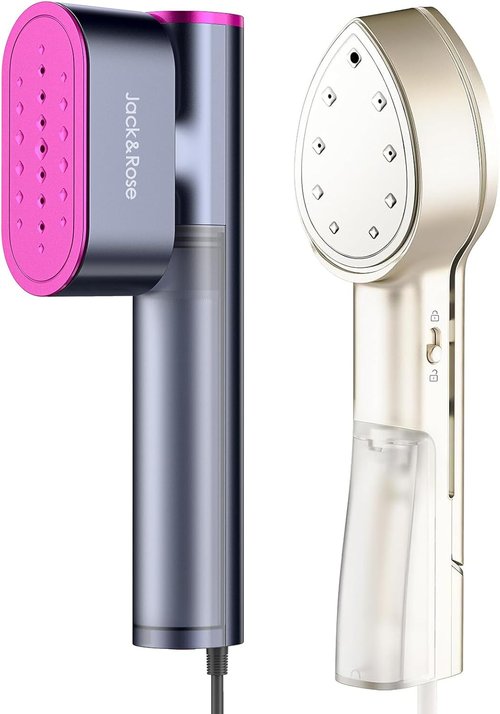 Jack & Rose Travel Steamer - Portable Clothes Steamer Heats Up in 15 Seconds | 110-220V