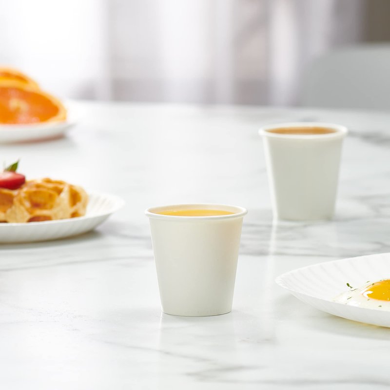 GUSTO [4 oz. - 300 count Disposable White Paper Cups, Hot Coffee Cups - Eco-Friendly Hot Cups (Formerly Comfy Package)