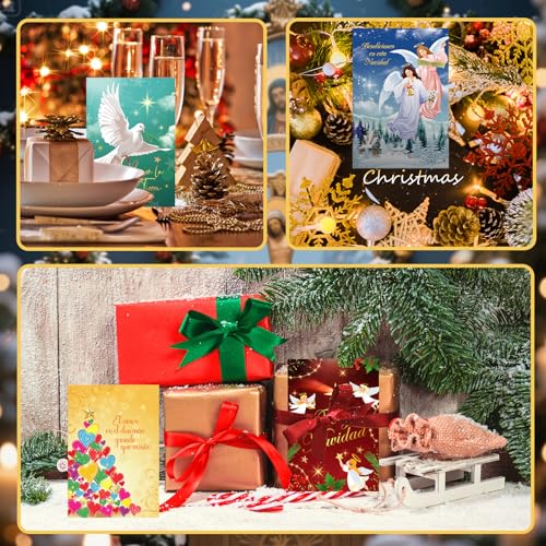 16PCS Religious Nativity Christmas Cards with Envelopes & Stickers - Christian Holiday Greeting Set