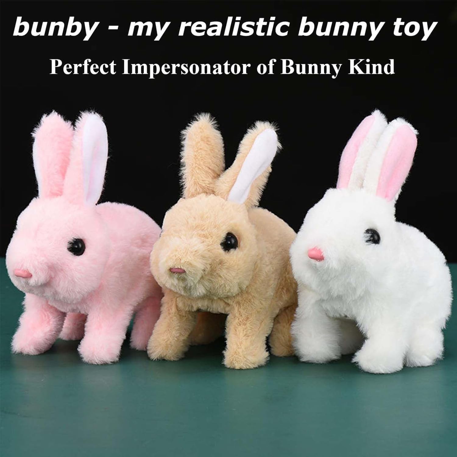 Skiennix Interactive Easter Bunny Toy - Plush Rabbit with Sounds & Movements | White