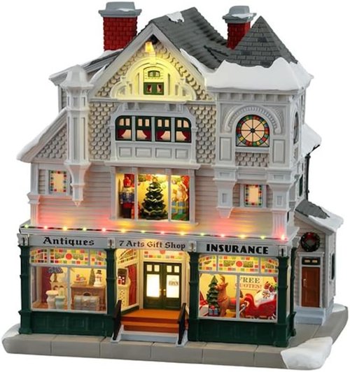 LEMAX Village Collection Antique & Gift Shop - Charming Decor with 4.5V Adapter | Perfect for Collectors